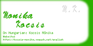 monika kocsis business card