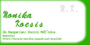 monika kocsis business card